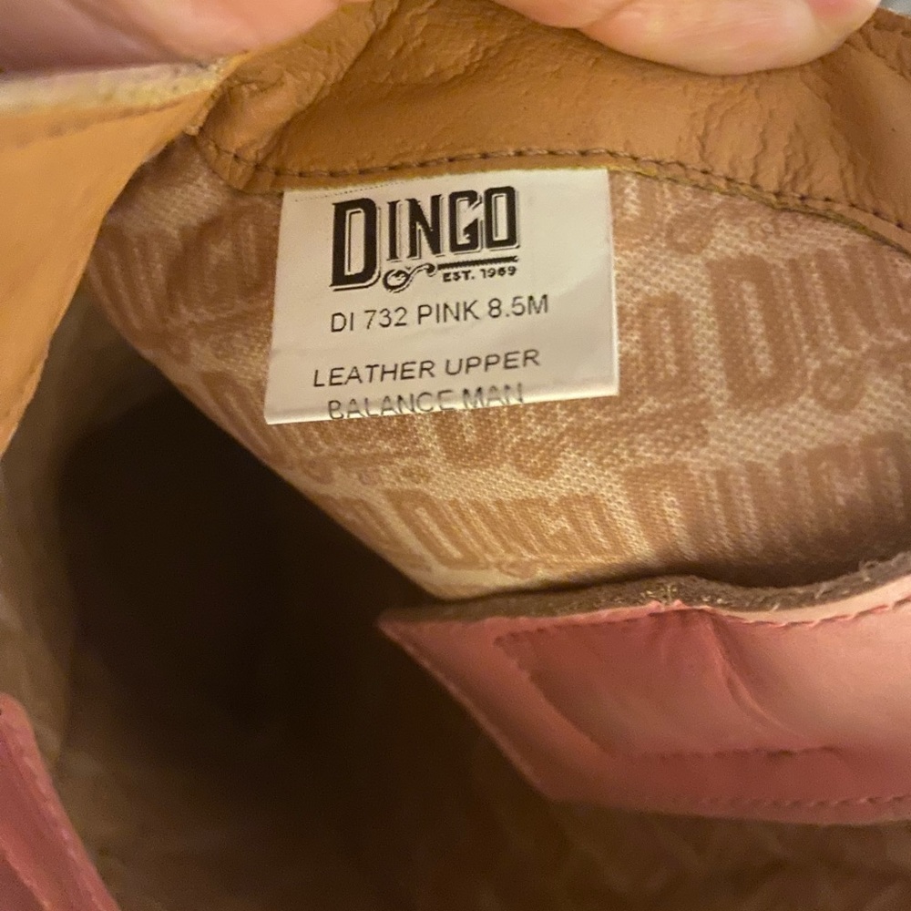 Poppy Pink Dingo cowboy boots size 8.5 - Picture 3 of 11
